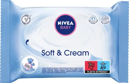 Nivea baby vlh. utierky 63ks Soft&Cream