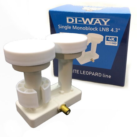 DI-WAY LNB MONO SINGLE 0,1dB 4,3st, WHITE LEOPARD LINE