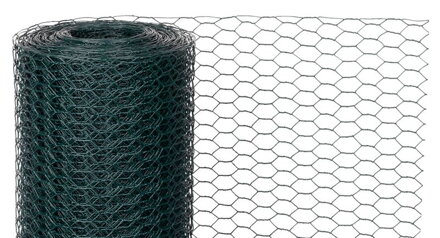 Pletivo GARDEN HEX PVC 500/13/0,9 mm, zelené, RAL 6005, šesťhranné, chovateľské, bal. 5 m