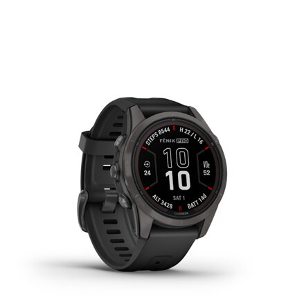 GARMIN Fénix 7S Pro, Sapphire, Solar, Black Band