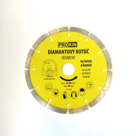 Kotúč diamantový o 150x22,23 mm SEGMENT PROKIN