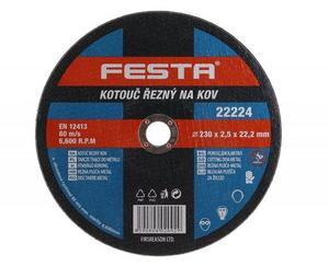 Kotúč rezný kov 230x2,5,2x22,2mm FESTA