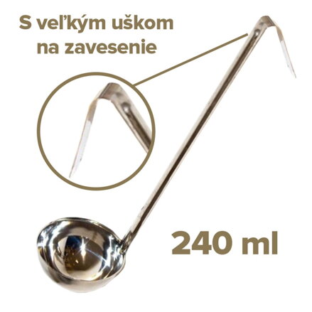 Naberačka kuchynská nerez 240 ml/10,2 cm dĺžka 37 cm WW