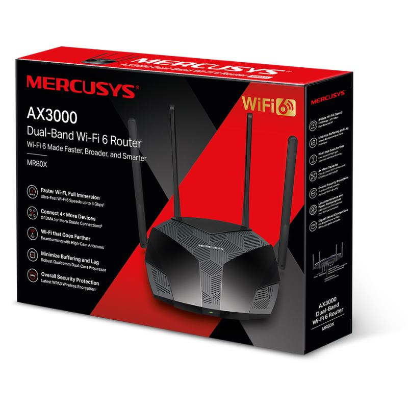 MERCUSYS MR80X, AX3000 Wireless Dual Band Router