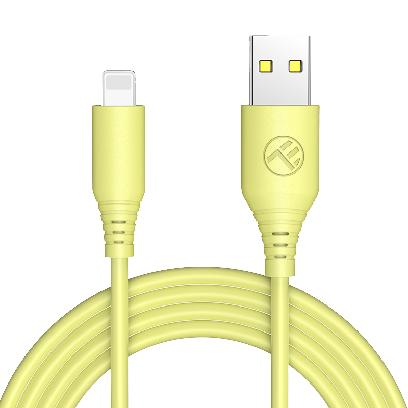 TELLUR Silicone, Kábel, USB/Lightning, 1m, yellow